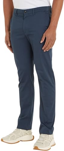 Tommy Hilfiger Herren Chino Denton Printed Structure MW0MW33938 Gewebte Hosen, Blau (Desert Sky), 32W / 34 im Sale